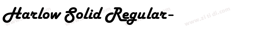 Harlow Solid Regular字体转换